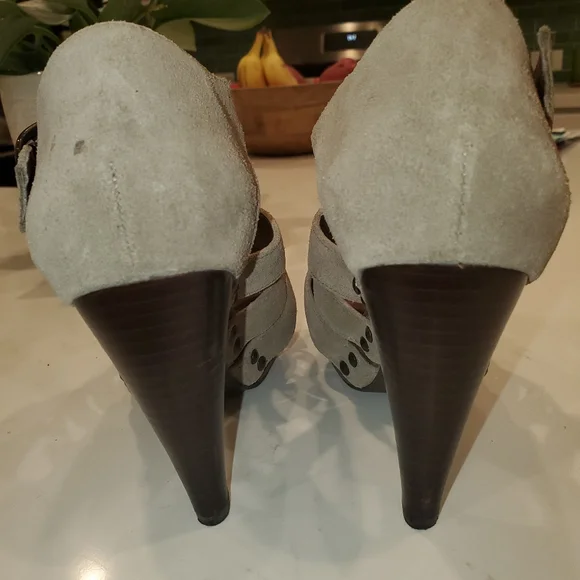 STEVE MADDEN * Leola taupe leather sandals SIZE 7 - Picture 11 of 14